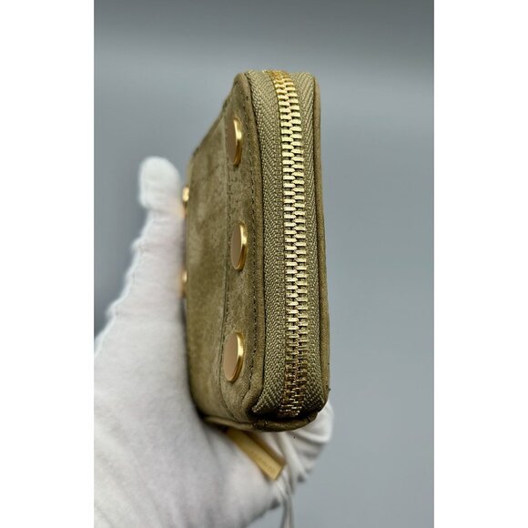 Hammitt 5 North Plume Moss Green Nubuck Leather Compact Zip Around Wallet 16470 - Picture 4 of 15